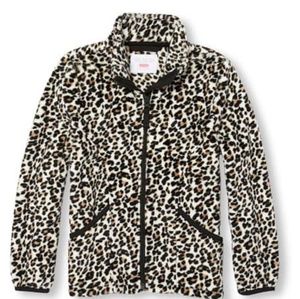 Children's Place Leopard print fleece sz Small